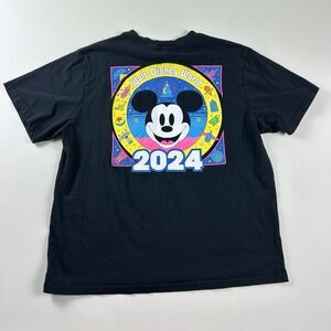 Disney Park 2024 Limited Edition Mickey Black T Shirt Size XL Dumbo Fantasia
